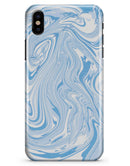 Marbleized Swirling Blues - iPhone X Clipit Case