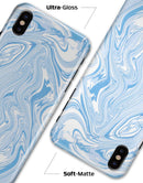 Marbleized Swirling Blues - iPhone X Clipit Case