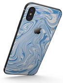 Marbleized Swirling Blues - iPhone X Skin-Kit