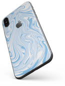 Marbleized Swirling Blues - iPhone X Skin-Kit