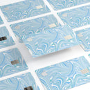 Marbleized Swirling Blues v52 - Premium Protective Decal Skin-Kit for the Apple Credit Card