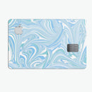 Marbleized Swirling Blues v52 - Premium Protective Decal Skin-Kit for the Apple Credit Card
