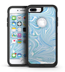 Marbleized Swirling Blues v52 - iPhone 7 or 7 Plus Commuter Case Skin Kit