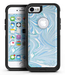 Marbleized Swirling Blues v52 - iPhone 7 or 7 Plus Commuter Case Skin Kit