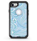 Marbleized Swirling Blues v52 - iPhone 7 or 8 OtterBox Case & Skin Kits