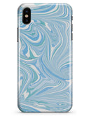 Marbleized Swirling Blues v52 - iPhone X Clipit Case
