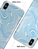 Marbleized Swirling Blues v52 - iPhone X Clipit Case