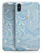 Marbleized Swirling Blues v52 - iPhone X Skin-Kit