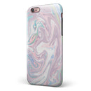 Marbleized Swirling Candy Coat iPhone 6/6s or 6/6s Plus 2-Piece Hybrid INK-Fuzed Case
