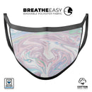 Marbleized Swirling Candy Coat - Made in USA Mouth Cover Unisex Anti-Dust Cotton Blend Reusable & Washable Face Mask with Adjustable Sizing for Adult or Child