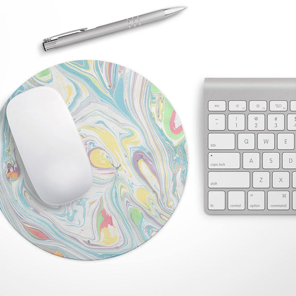 Marbleized Swirling Candy Colors// WaterProof Rubber Foam Backed Anti-Slip Mouse Pad for Home Work Office or Gaming Computer Desk