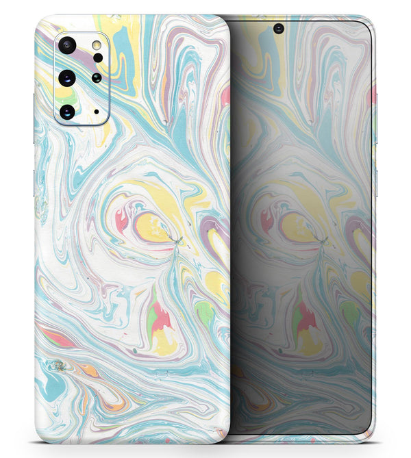 Marbleized Swirling Candy Colors - Skin-Kit for the Samsung Galaxy S-Series S20, S20 Plus, S20 Ultra , S10 & others (All Galaxy Devices Available)