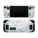 Marbleized Swirling Candy Colors // Vinyl Skin Wrap for Steam Deck OLED & Steam Deck (LCD) — Soft Matte or Ultra Gloss