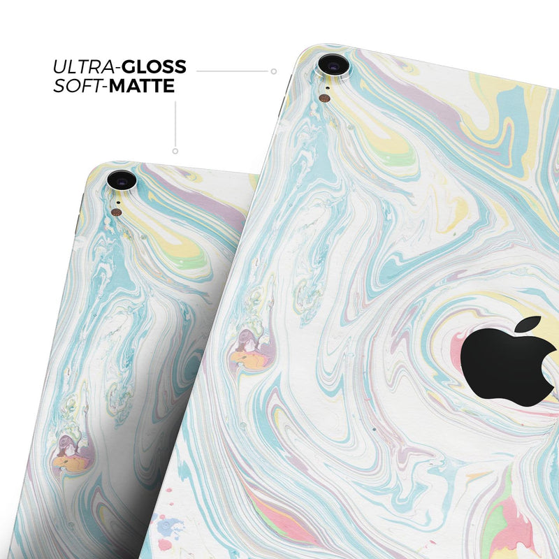 Marbleized Swirling Candy Colors - Full Body Skin Decal for the Apple iPad Pro 12.9", 11", 10.5", 9.7", Air or Mini (All Models Available)