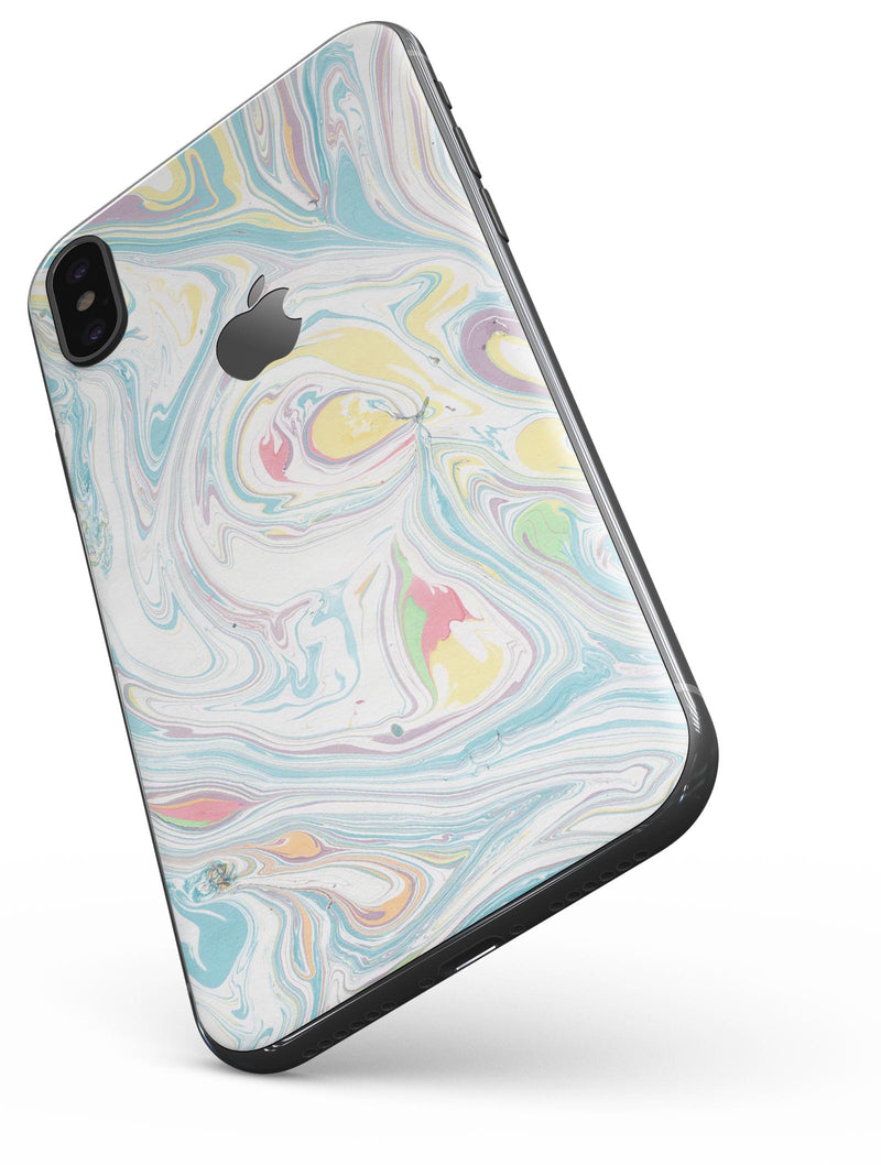 Marbleized Swirling Candy Colors - iPhone X Skin-Kit