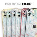 Marbleized Swirling Candy Colors - Vinyl Skin Wrap for iPhone 17 Pro Max, 17 Pro, 17 Air, 17, 16 & All Models — Soft Matte or Ultra Gloss