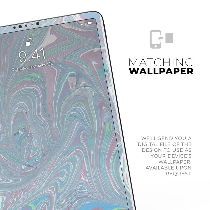 Marbleized Swirling Color Passion - Full Body Skin Decal for the Apple iPad Pro 12.9", 11", 10.5", 9.7", Air or Mini (All Models Available)