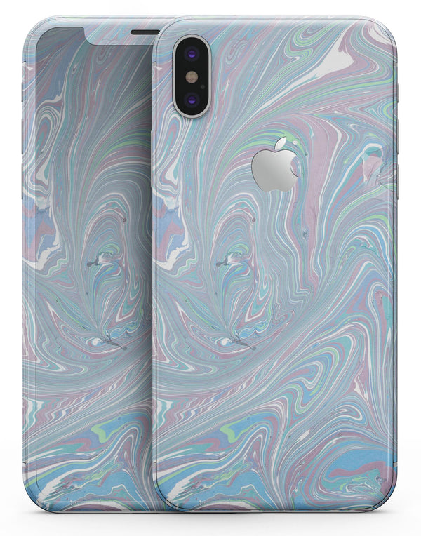 Marbleized Swirling Color Passion - iPhone X Skin-Kit