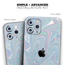 Marbleized Swirling Color Passion - Vinyl Skin Wrap for iPhone 17 Pro Max, 17 Pro, 17 Air, 17, 16 & All Models — Soft Matte or Ultra Gloss