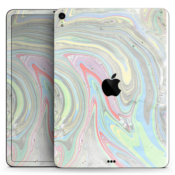 Marbleized Swirling Colors v2 - Full Body Skin Decal for the Apple iPad Pro 12.9", 11", 10.5", 9.7", Air or Mini (All Models Available)