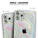 Marbleized Swirling Colors v2 - Vinyl Skin Wrap for iPhone 17 Pro Max, 17 Pro, 17 Air, 17, 16 & All Models — Soft Matte or Ultra Gloss