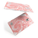 Marbleized Swirling Coral - Premium Protective Decal Skin-Kit for the Apple Credit Card