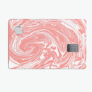 Marbleized Swirling Coral - Premium Protective Decal Skin-Kit for the Apple Credit Card