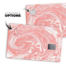 Marbleized Swirling Coral - Premium Protective Decal Skin-Kit for the Apple Credit Card