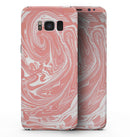 Marbleized Swirling Coral - Samsung Galaxy S8 Full-Body Skin Kit