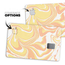 Marbleized Swirling Coral Gold - Premium Protective Decal Skin-Kit for the Apple Credit Card