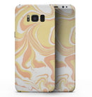 Marbleized Swirling Coral Gold - Samsung Galaxy S8 Full-Body Skin Kit