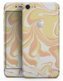 Marbleized Swirling Coral Gold - Skin-kit for the iPhone 8 or 8 Plus