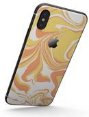 Marbleized Swirling Coral Gold - iPhone X Skin-Kit