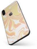 Marbleized Swirling Coral Gold - iPhone X Skin-Kit