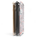 Marbleized Swirling Coral and Gray v92 iPhone 6/6s or 6/6s Plus 2-Piece Hybrid INK-Fuzed Case