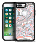 Marbleized Swirling Coral and Gray v92 - iPhone 7 Plus/8 Plus OtterBox Case & Skin Kits