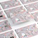Marbleized Swirling Coral and Gray v92 - Premium Protective Decal Skin-Kit for the Apple Credit Card