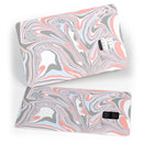 Marbleized Swirling Coral and Gray v92 - Premium Protective Decal Skin-Kit for the Apple Credit Card