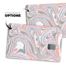 Marbleized Swirling Coral and Gray v92 - Premium Protective Decal Skin-Kit for the Apple Credit Card