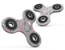 Marbleized Swirling Coral and Gray v92 Full-Body Fidget Spinner Skin-Kit