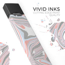 Marbleized Swirling Coral and Gray v92 - Premium Decal Protective Skin-Wrap Sticker compatible with the Juul Labs vaping device