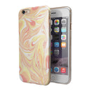 Marbleized Swirling Coral and Yellow iPhone 6/6s or 6/6s Plus 2-Piece Hybrid INK-Fuzed Case