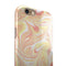 Marbleized Swirling Coral and Yellow iPhone 6/6s or 6/6s Plus 2-Piece Hybrid INK-Fuzed Case