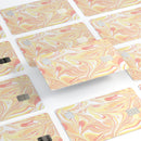 Marbleized Swirling Coral and Yellow - Premium Protective Decal Skin-Kit for the Apple Credit Card