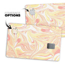 Marbleized Swirling Coral and Yellow - Premium Protective Decal Skin-Kit for the Apple Credit Card