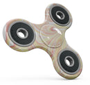 Marbleized Swirling Coral and Yellow Full-Body Fidget Spinner Skin-Kit