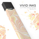 Marbleized Swirling Coral and Yellow - Premium Decal Protective Skin-Wrap Sticker compatible with the Juul Labs vaping device