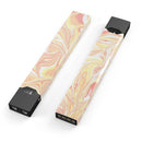 Marbleized Swirling Coral and Yellow - Premium Decal Protective Skin-Wrap Sticker compatible with the Juul Labs vaping device
