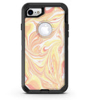 Marbleized Swirling Coral and Yellow - iPhone 7 or 8 OtterBox Case & Skin Kits