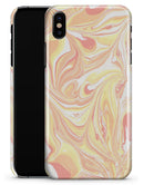 Marbleized Swirling Coral and Yellow - iPhone X Clipit Case